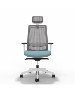 Bürostuhl Victory 1401, Hellblau Weiss mit Netz