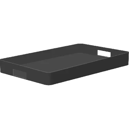 Mono matt Tablett gross 48 x 31cm, schwarz