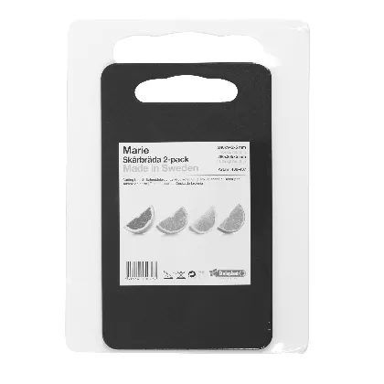 Schneidebrett Set 2tlg 24x14.5x0.5 schw u.28x20.5x0.5cm weis