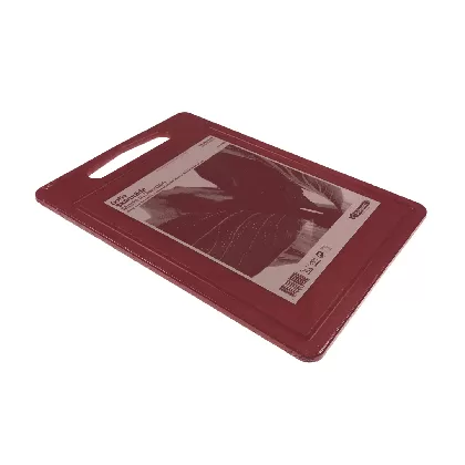 Schneidebrett Sofia 35x25x1cm mit Griffloch u. Saftrille rot