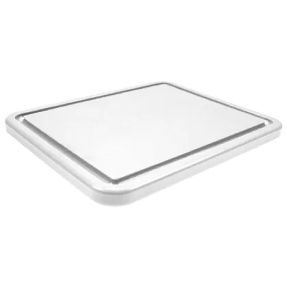 Schneidebrett GN 2/1 H3cm weiss mit Saftrille