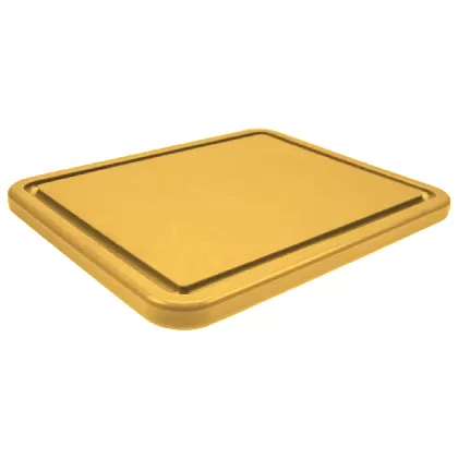 Schneidebrett GN 2/1 H3cm gelb mit Saftrille