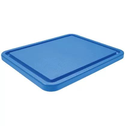 Schneidebrett GN 2/1 H3cm blau mit Saftrille