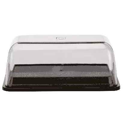 Butterdose schwarz/transparent 16x9.5x7.5cm