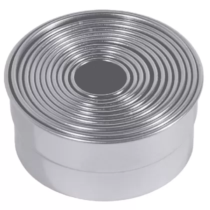 Ausstechersatz glatt 12-tlg. 2.5 - 10.5cm H: 5cm, Edelstahl