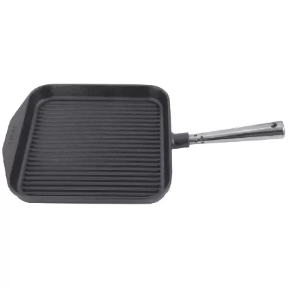 Eisenguss-Grillpfanne quadratisch 24 cm