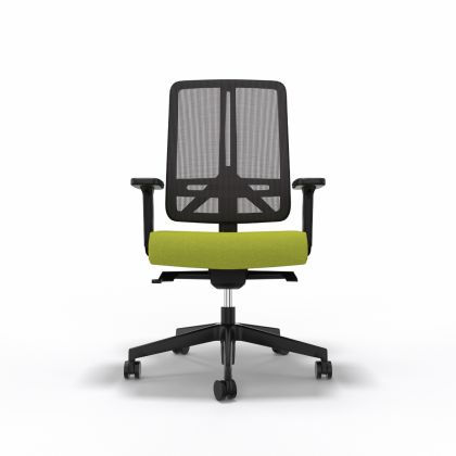 Bürostuhl "Flexi" ohne Nackenstütze, Schwarz & Grün