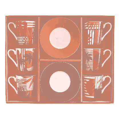 Coffee Mania 6er Espr.-Tasse m. Untert. Baha 100ml