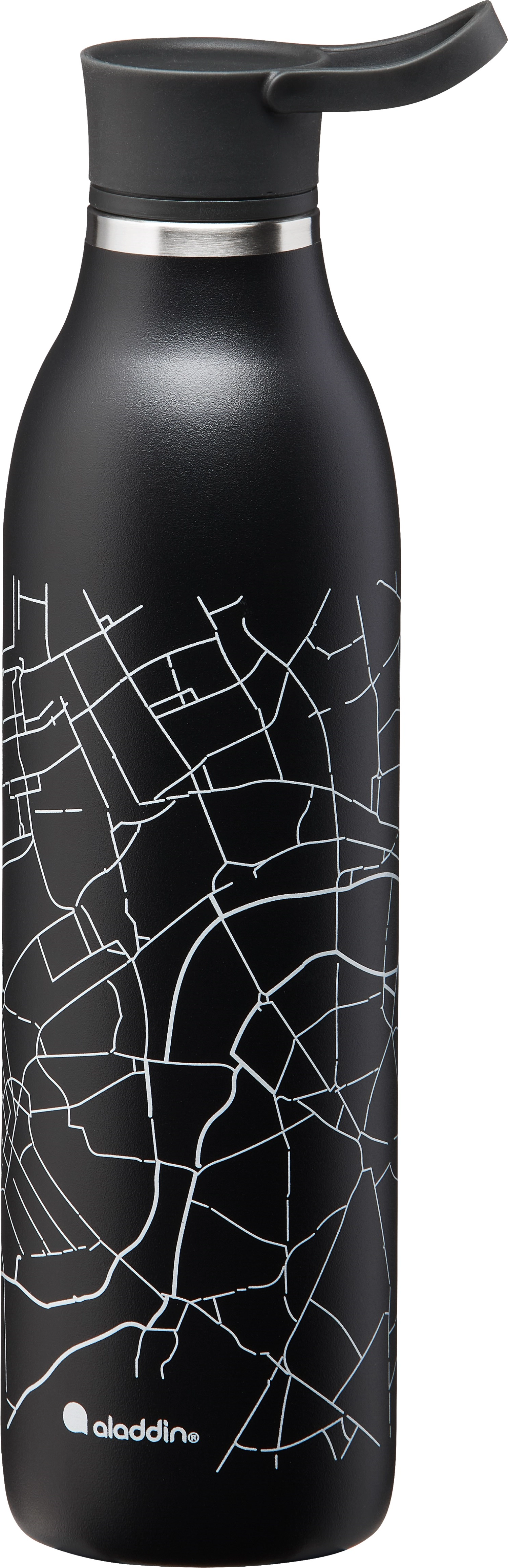 CityLoop Thermavac eCycle Trinkflasche 0.6L Black City Print