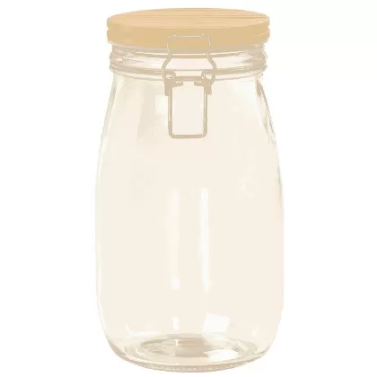 Aufbewahrungsglas mit Bambusdeckel, 700ml