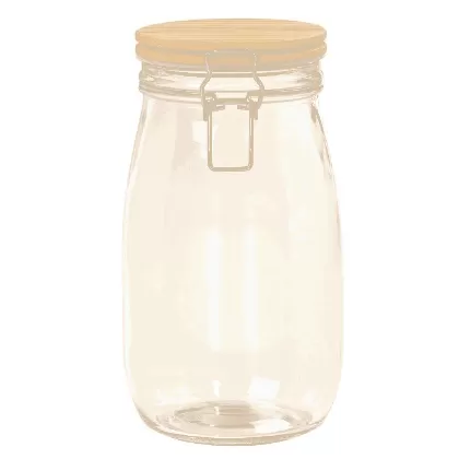 Aufbewahrungsglas mit Bambusdeckel, 980ml