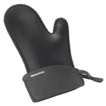 Küchenhandschuh schwarz gross rot 28cm