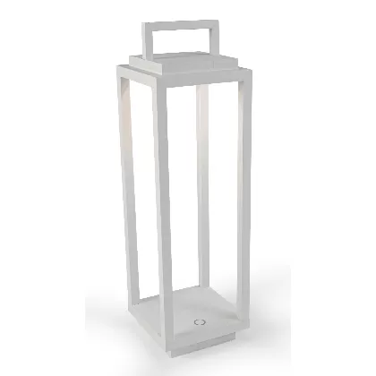 Abert Resort Lampe wiederaufladbar, weiss 10x10cm H34cm