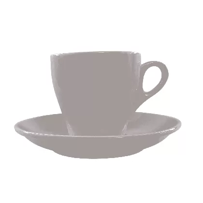 Luna Kaffee Obertasse und Untere 0.18lt weiss