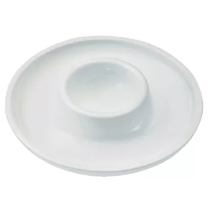 3er Set Eierbecher Punto auf Karte, weiss, D10.5x2cm