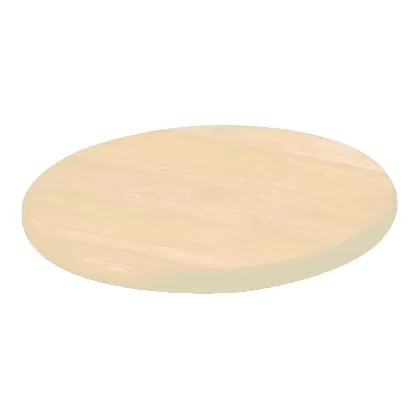 Gummibaum Schneidebrett rund, geölt, 25 cm