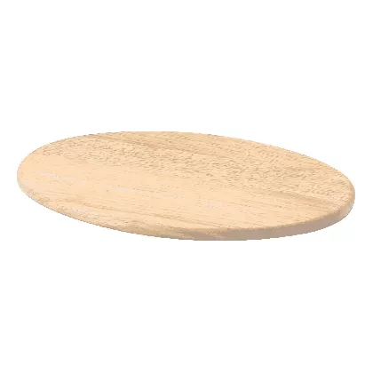 Gummibaum Schneidebrett oval, geölt 30x20x1.2 cm