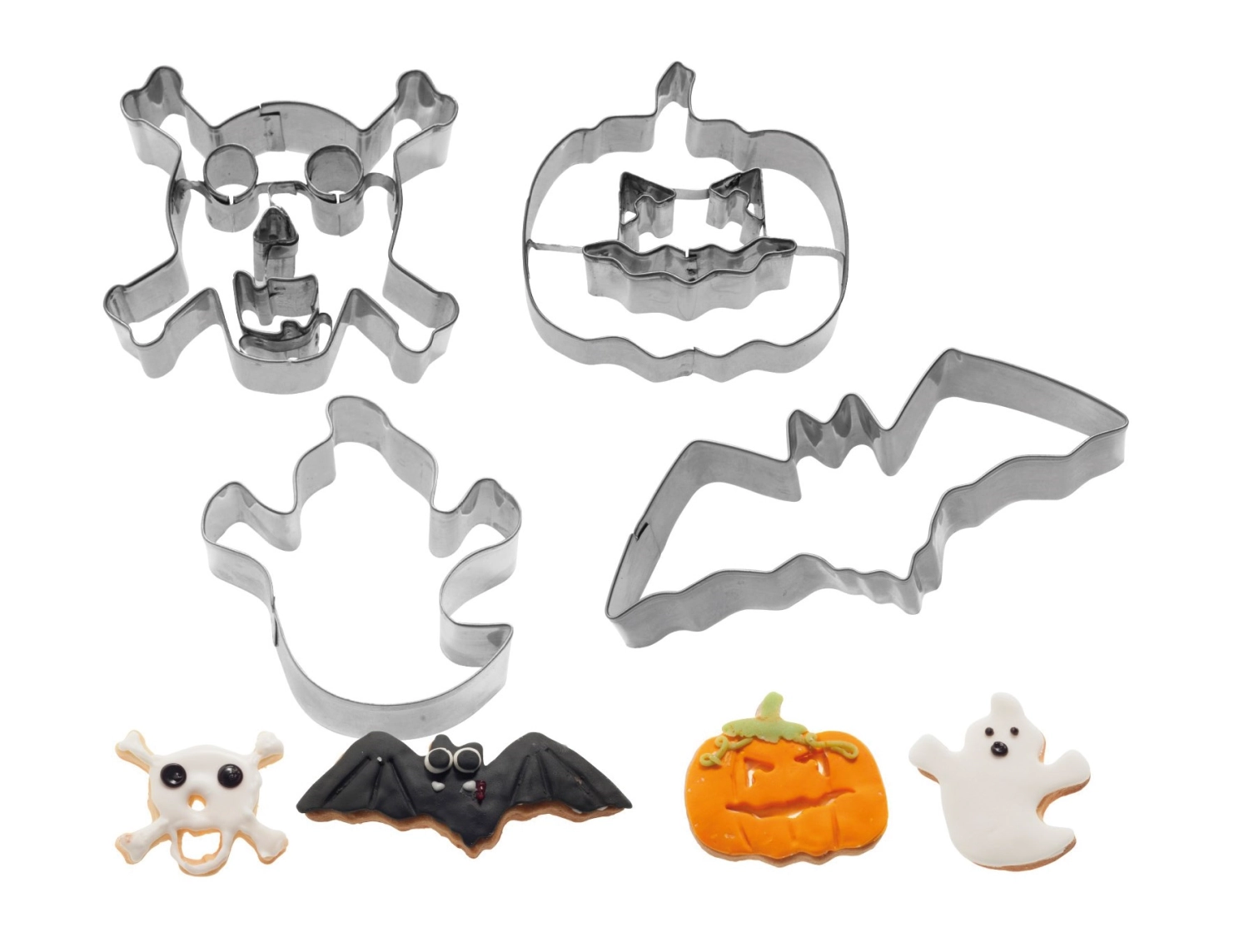 4-tlg. Set Ausstechform Halloween