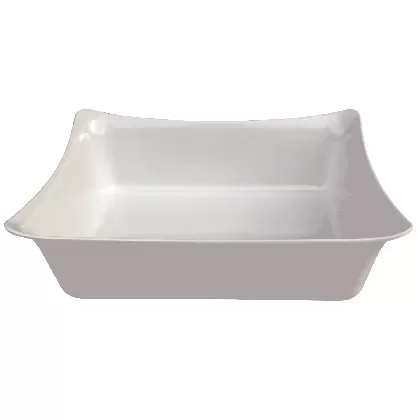 Servierschale GN 1/4 Melamin weiss 26.5x16.2x10cm