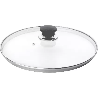Glasdeckel mit Edelstahlrand D24cm