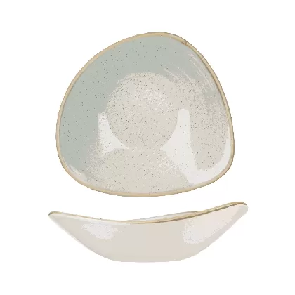 Stonecast Duck Egg Blue Triangel Teller tief 18.5cm