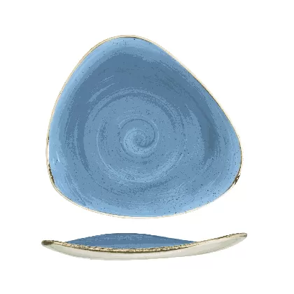 Stonecast Cornflower Blue Triangel Teller flach 26.5cm