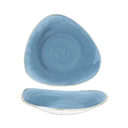 Stonecast Cornflower Blue Triangel Teller tief 18.5cm