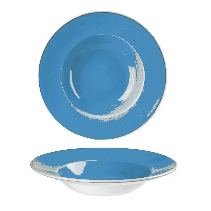 Stonecast Cornflower Blue Teller tief Fahne 24cm