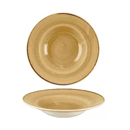Stonecast Mustard Yellow Teller tief Fahne 24cm