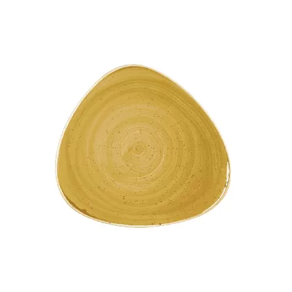 Stonecast Mustard Yellow Triangel Teller flach 26.5cm