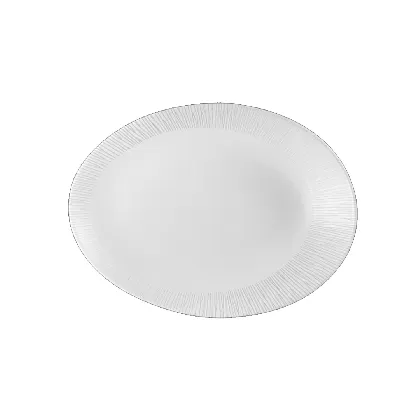 Bamboo White Teller oval 34.6x26.3x5cm
