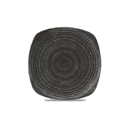 S.P. Homespun Charcoal Black Teller flach quadratisch 25.5cm