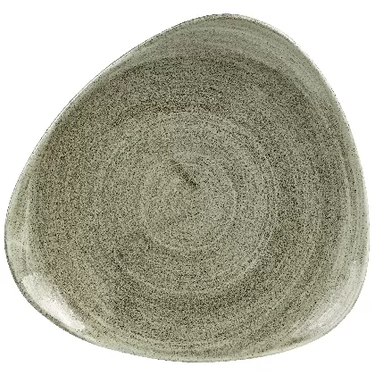 Stonecast Patina Burnished Green Triangel Teller flach 22.9c