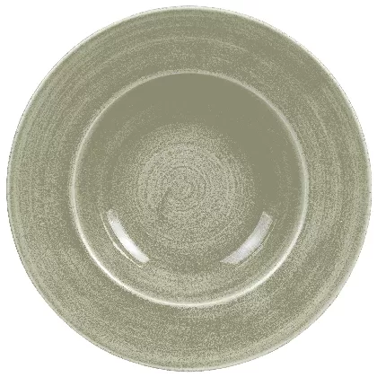 Stonecast Patina Burnished Green Teller tief Fahne 28cm
