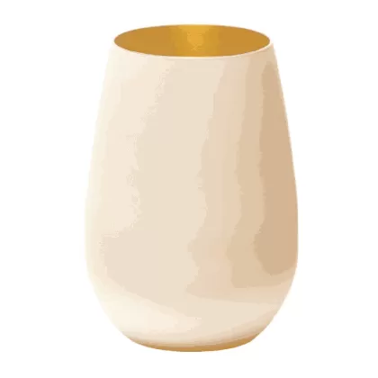 Elements Becher 465ml weiss/gold