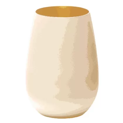 Elements Becher 465ml weiss/bronze