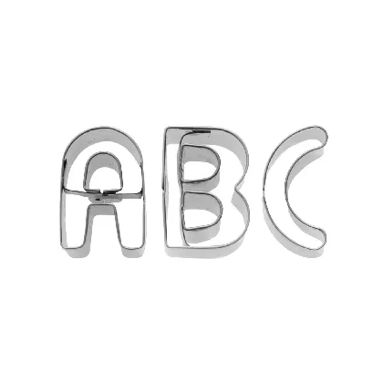 26-tlg. Set Buchstaben-Ausstechformen A-Z, 2.5cm