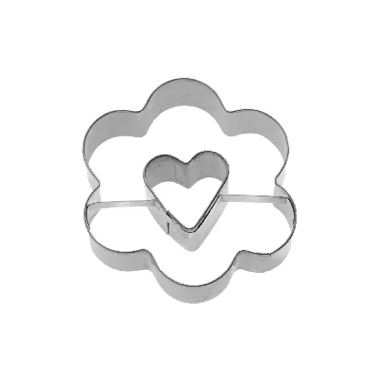 Ausstechform Rosette mit Herz 2D, 6.5cm