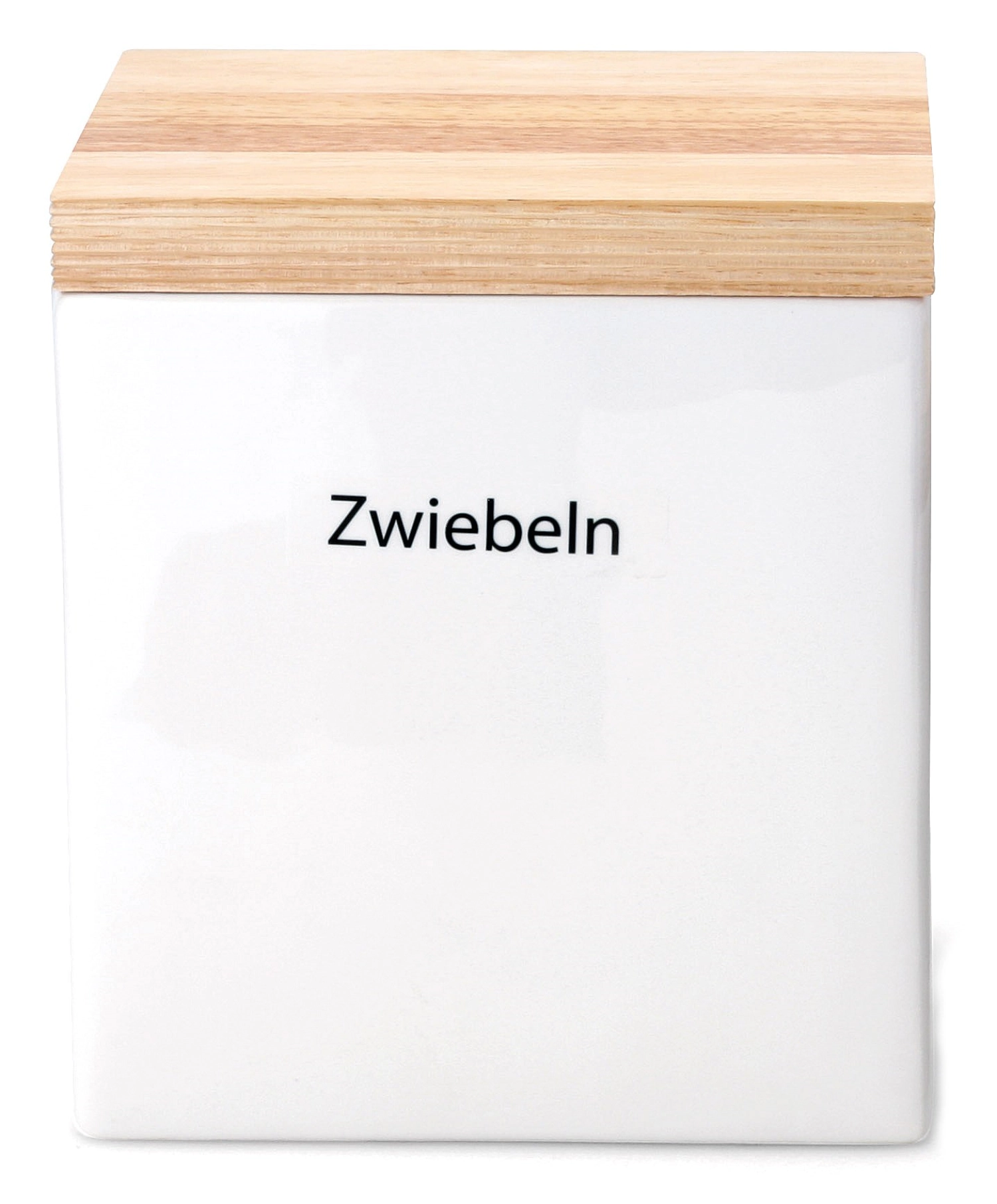 Keramik Vorratsdose mit Holzdeckel 18x15.5x20.5 cm