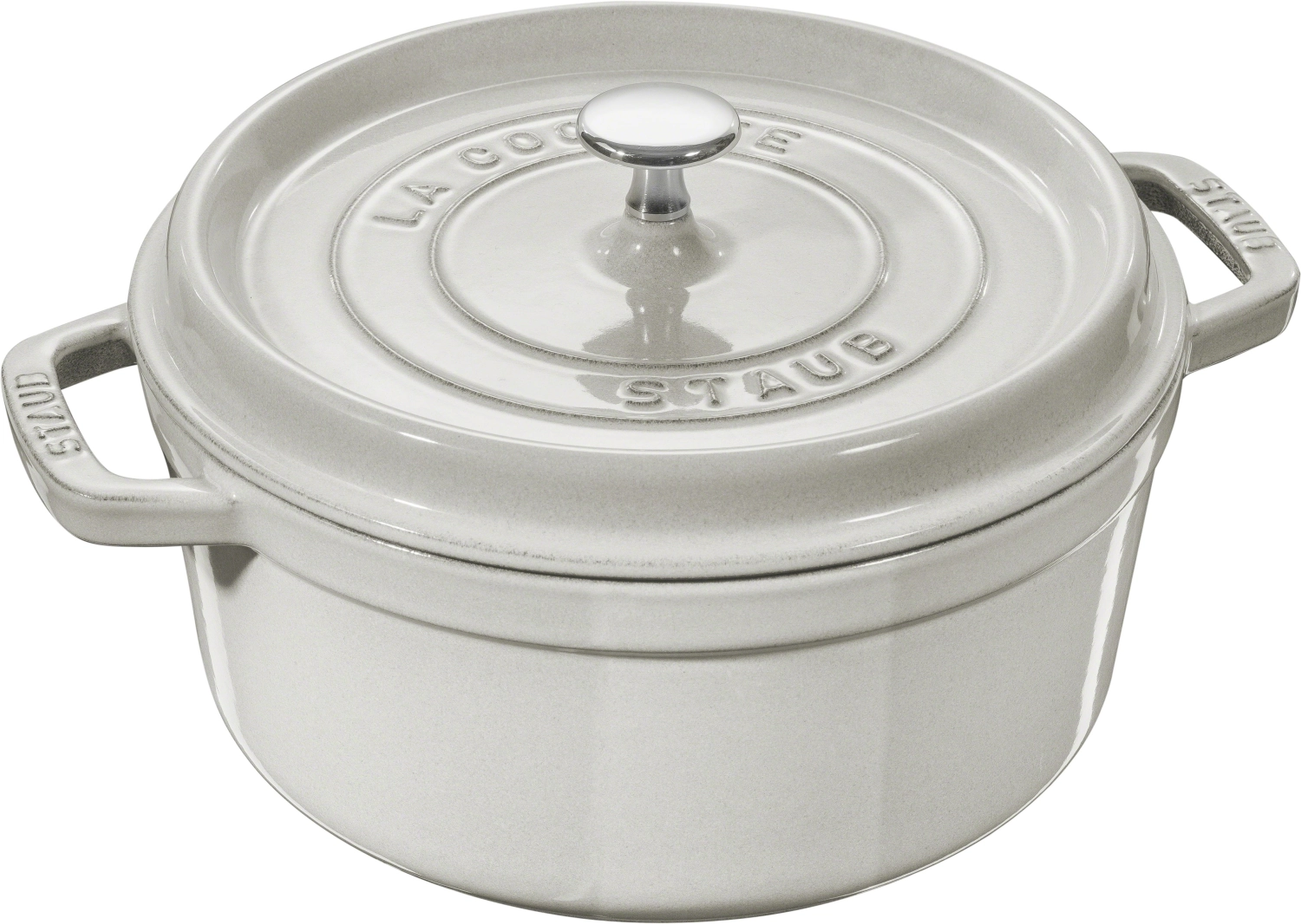 Cocotte 28cm, rund, Weisser Trüffel, Gusseisen 6.7l