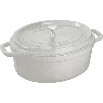 Cocotte 23cm, oval, Weisser Trüffel, Gusseisen 2.35l