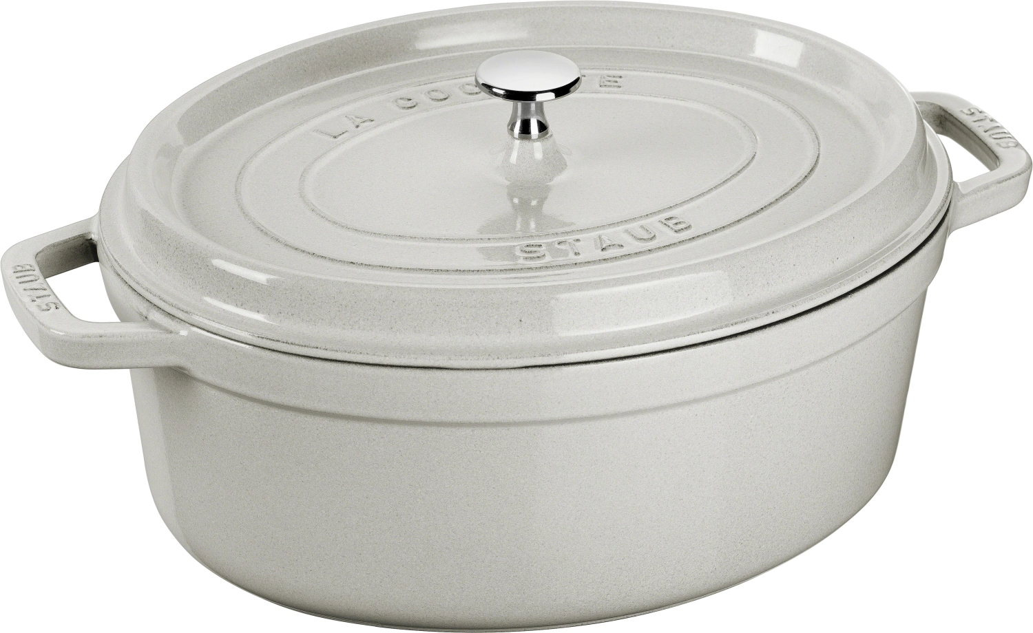 Cocotte 33cm, oval, Weisser Trüffel, Gusseisen 6.7l