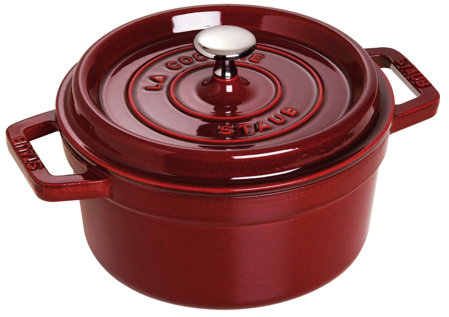 Cocotte 22cm, rund, Grenadine-Rot, Gusseisen 2.6l