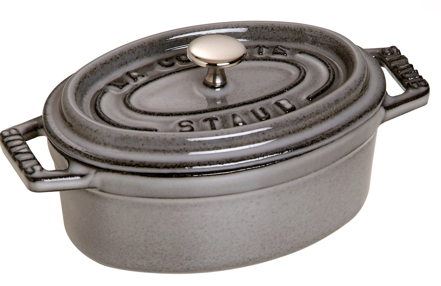 Cocotte 17cm, oval, Graphit-Grau, Gusseisen 1.0l