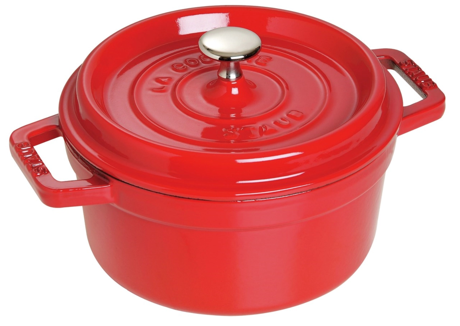 Cocotte 20cm, rund, Kirsch-Rot, Gusseisen 2.2l