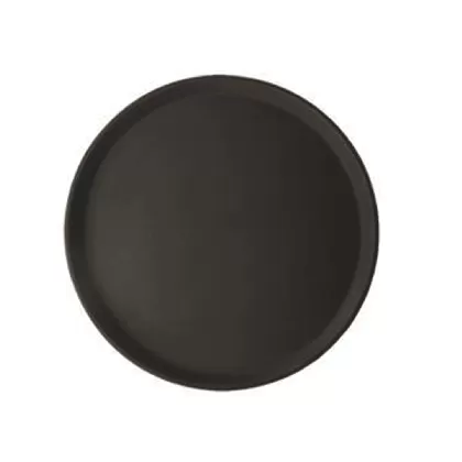 Serviertablett rund Antirutsch schwarz D27.5cm