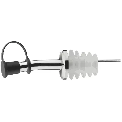 12er Flaschenausgiesser 18/10 mit Silikonkork mit Käppchen