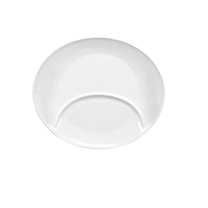 Fitnessteller oval unterteilt 32cm weiss Porzellan