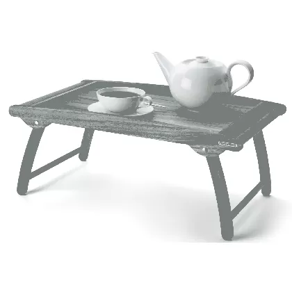 Akazie Betttablett, flach zusammenklappbar 61x35x7 cm