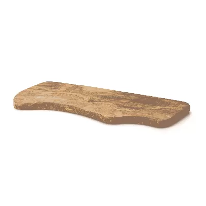 Olivenholz Schneidebrett Naturform mit Borke, 50 cm